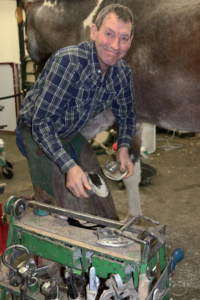 Farrier Dean Johanningmeier at work