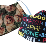 Two face masks sewn by UW Veterinary Care grateful client Cindy Pischke
