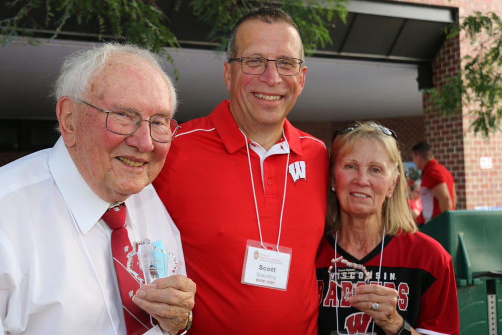 Bernard Easterday, alumnus and nominator Scott Spaulding, and Susan Hyland