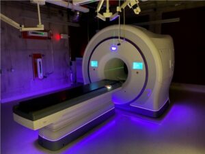The Radixact radiation therapy treatment delivery system. (Photo: Ron Collins/Accuray)